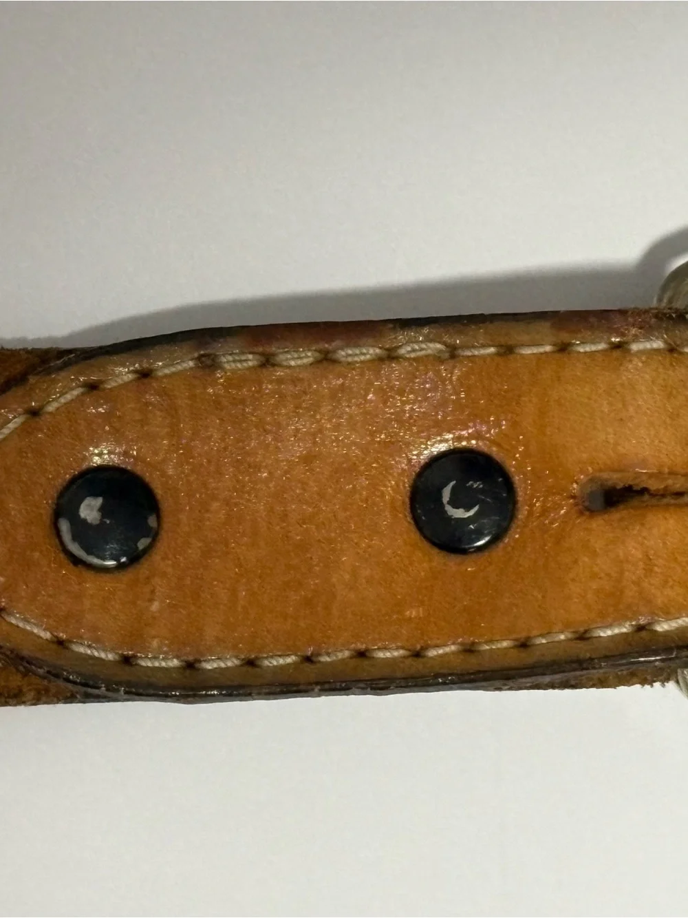 Vintage Western Full Grain Cowhide Belt in Rich Brown